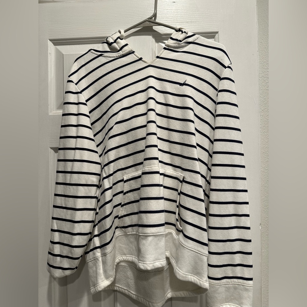 Nautica Striped pullover Hoodie 5/$20